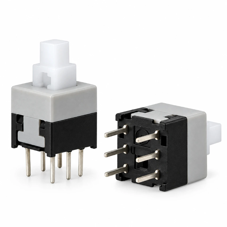 12x12x7.3mm Square Tactile Push Button Switch with Round Caps (Multi ...